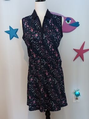 Calloway Navy Floral Collared Dress